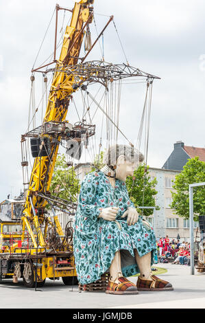 Belgien, Antwerpen, De Reuzen - The Giants von Royal de Luxe - Zomer van Antwerpen 2015 Stockfoto