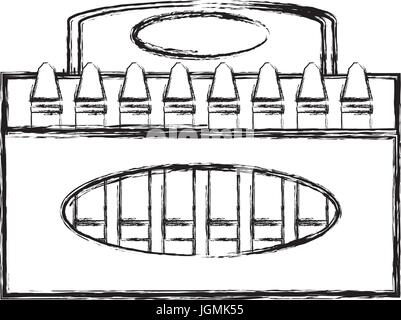 Buntstifte in box Stock Vektor