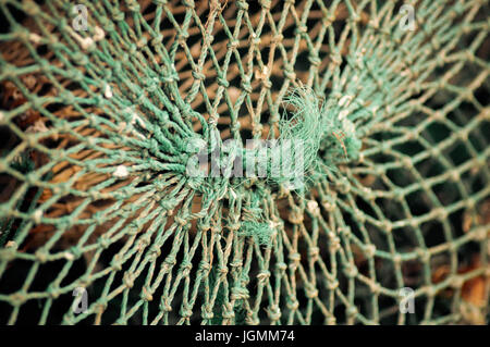 Fischernetze, Seile und Hummer Töpfe. Stockfoto