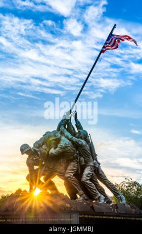 Iwo Jima Memorial in Washington DC. Das Denkmal ehrt die Marines, die gestorben sind die USA seit 1775 zu verteidigen. Stockfoto