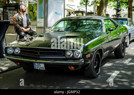 BERLIN - 17. Juni 2017: Muscle-Car Dodge Challenger R/T Coupé, 1970. Classic Days Berlin 2017. Stockfoto