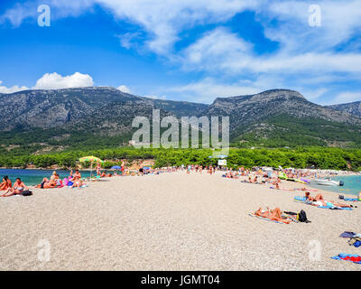 Zlatni Rat, Famus Strand auf Brac Island, Kroatien, Sommer 2016 Stockfoto