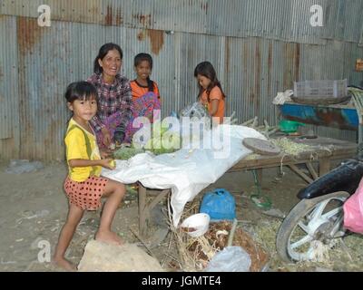 Poipet Kambodscha Kinder der Armut Banteay Meanchey Provinz Stockfoto