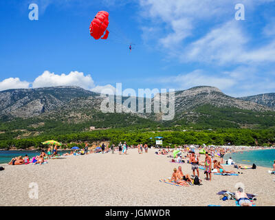 Zlatni Rat, Famus Strand auf Brac Island, Kroatien, Sommer 2016 Stockfoto