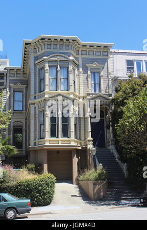 Italianate Haus, erbaut 1886, Pacific Heights, San Francisco, Kalifornien Stockfoto