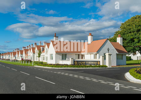 Turnberry, Scotland, UK - 4. August 2016: Der Haupteingang zum Trump Turnberry, ein luxuriöses Hotel an der Westküste Schottlands. Stockfoto