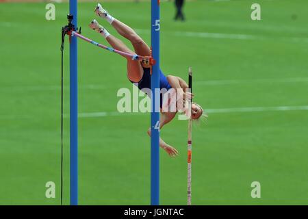 Stratford, UK. 9. Juli 2017. Holly Bradshaw (GBR). Stabhochsprung der Frauen. Jubiläumsspiele. IAAF Diamond League. London-Olympia-Stadion. Queen Elizabeth Olympic Park. Stratford. London. VEREINIGTES KÖNIGREICH. 07.09.2017. Bildnachweis: Sport In Bilder/Alamy Live-Nachrichten Stockfoto