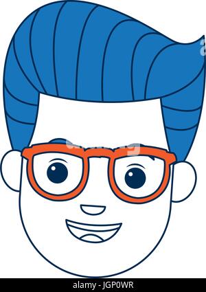 Geschäftsmann Charakter Gesicht glücklich Männerbild Stock Vektor