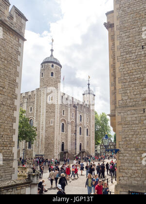 London, England, Vereinigtes Königreich, Sumer 2016: [ihrer Majestät königlicher Palast und Festung der Tower of London] Stockfoto