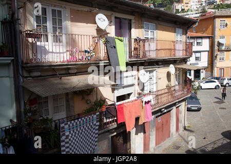 Häuser in Porto historischen Viertel - Portugal Stockfoto