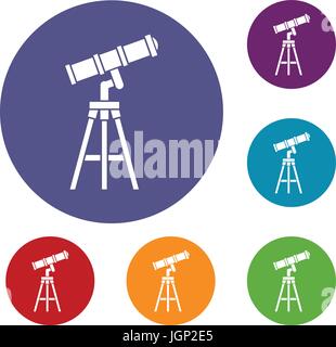 Teleskop-Symbole-set Stock Vektor