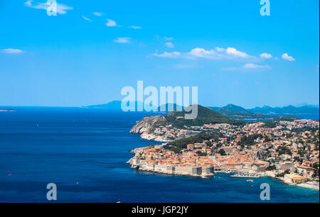 Verschiedene Landschaften von Dubrovnik Kroatien Stockfoto