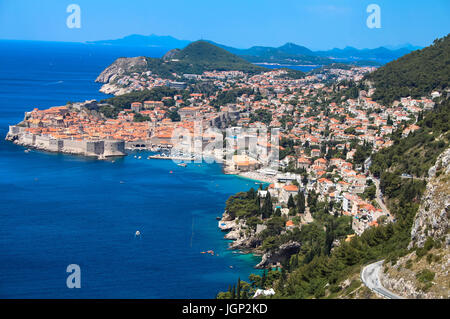 Verschiedene Landschaften von Dubrovnik Kroatien Stockfoto