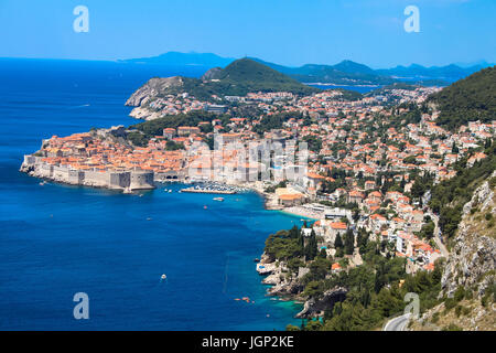 Verschiedene Landschaften von Dubrovnik Kroatien Stockfoto