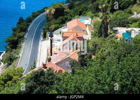 Verschiedene Landschaften von Dubrovnik Kroatien Stockfoto