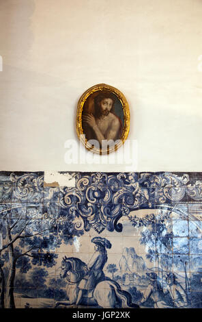 Innenraum im Kapitelsaal in Sé Cathderal in Porto - Portugal Stockfoto