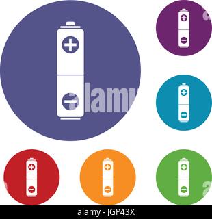 Batterie Icons set Stock Vektor