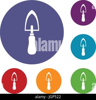 Garten Kelle Icons set Stock Vektor