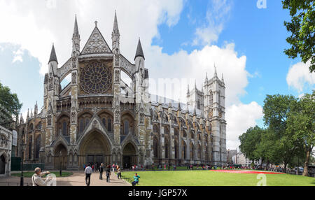 Westminster Abbey, formal mit dem Titel die Stiftskirche St. Peter in Westminster Stockfoto