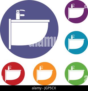 Bidet Icons set Stock Vektor