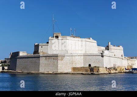 Fort St. Angelo, Vitgateiosa, Birgu, drei Städte, Malta Stockfoto