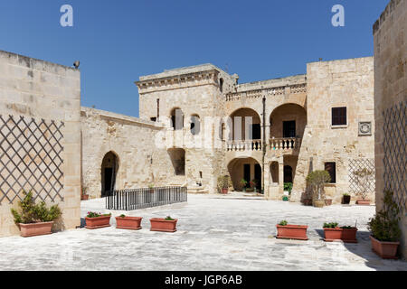 Magistrat-Palast der Ritter des Ordens des Heiligen Johannes, Fort St. Angelo, Vitgateiosa, Birgu, drei Städte, Malta Stockfoto