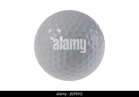 Golfball, isoliert auf weiss. Clipping-Pfad enthalten Stockfoto