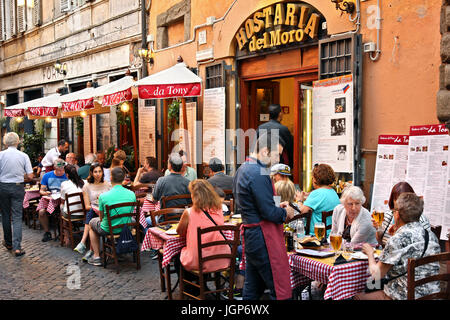 Restaurants in Trastevere, Rom, Italien Stockfoto