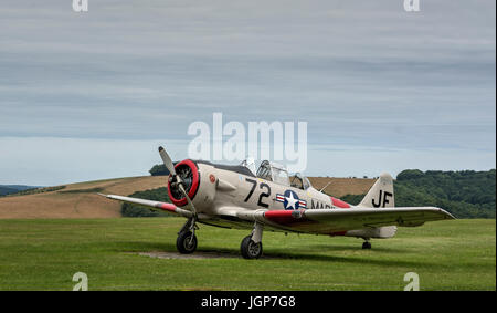 Harvard-Warbird Compton Abbas Airfield Stockfoto