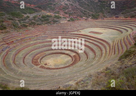Moray landwirtschaftlichen Terrassen Stockfoto