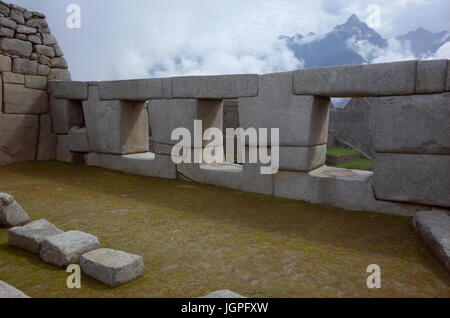 Der Tempel der drei Fenster in Machu Picchu Stockfoto