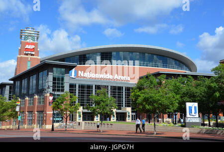 COLUMBUS, OH - Juni 27: Nationwide Arena in Columbus, Ohio ist am 27. Juni 2017 gezeigt. Es ist die Heimat von den Columbus Blue Jackets in der National Hock Stockfoto