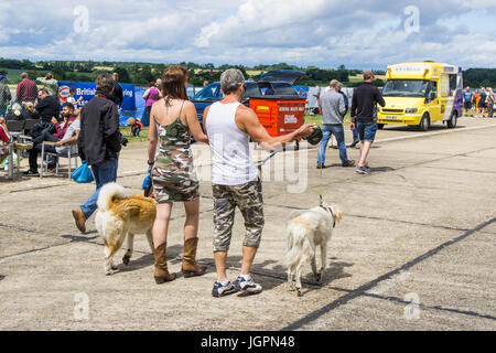 Blick auf Flügeln und Räder North Weald 2017 Stockfoto