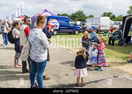 Blick auf Flügeln und Räder North Weald 2017 Stockfoto