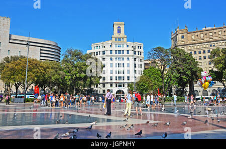 Catalunya Platz, Barcelona, Katalonien, Spanien Stockfoto