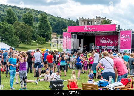 Chatsworth House, Bakewell, UK. 9. Juli 2017. VitalityMove im Chatsworth House. Bildnachweis: CARL DICKINSON/Alamy Live-Nachrichten Stockfoto