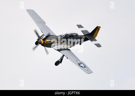 Flugschau "Flying Legends" in Duxford. P-51 Mustang Miss Velma Stockfoto