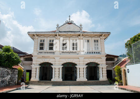 PHUKET - 3. MAI : Bauen, Chinesisch-portugiesische Architektur, in der Altstadt von Phuket erhalten historische Geschichten über Handel und Architektur im Süden von Tha Stockfoto