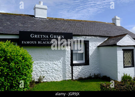 Berühmte Schmiede in Gretna Green, Scotland, UK Stockfoto