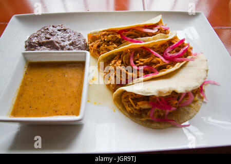 Tacos de Cochinita Pibil Stockfoto