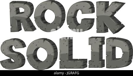 Schriftgestaltung für Rock solid illustration Stock Vektor