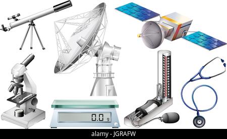 Verschiedene Arten von Techonology Geräte Abbildung Stock Vektor