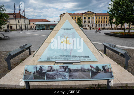 Alba Carolina Festung in der Stadt Alba Iulia in Alba County, Siebenbürgen, Rumänien. Zeigen Sie mit 1 Decembrie 1918 Universitätsgebäude an Stockfoto