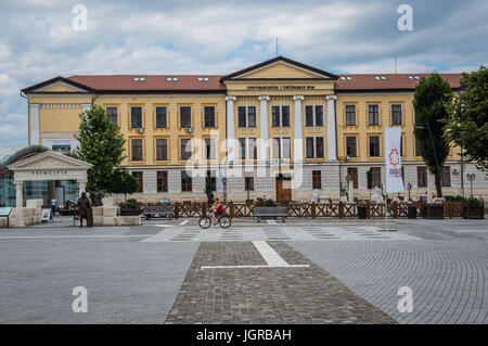 1 Decembrie 1918 Universität University Park Platz in Alba Carolina Festung in der Stadt Alba Iulia in Alba County, Siebenbürgen, Rumänien Stockfoto