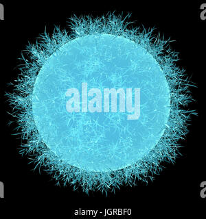 Röntgenbild der Kugel mit Rasen. Isoliert Stockfoto