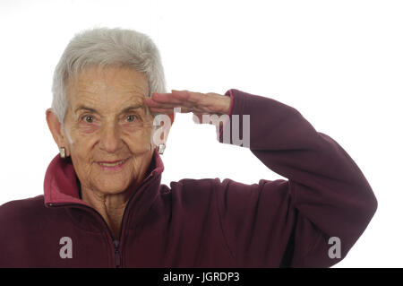 militärische sympathisch Gruß Stockfoto