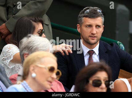 Carl Froch in der königlichen Loge der Centre-Court am Tag sieben der ...