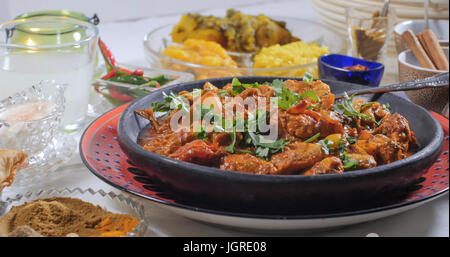 Eine leckere Hähnchen Tikka Masala mit indischen Gewürzen Stockfoto