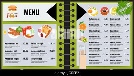Restaurant oder Café-Menü Vektor Design Vorlage trendigen Stil Vektor Stock Vektor