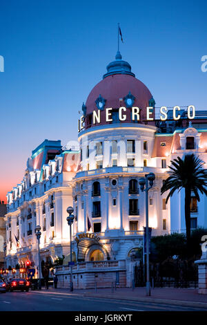 Negresco Palast auf der Promenade des Anglais Stockfoto